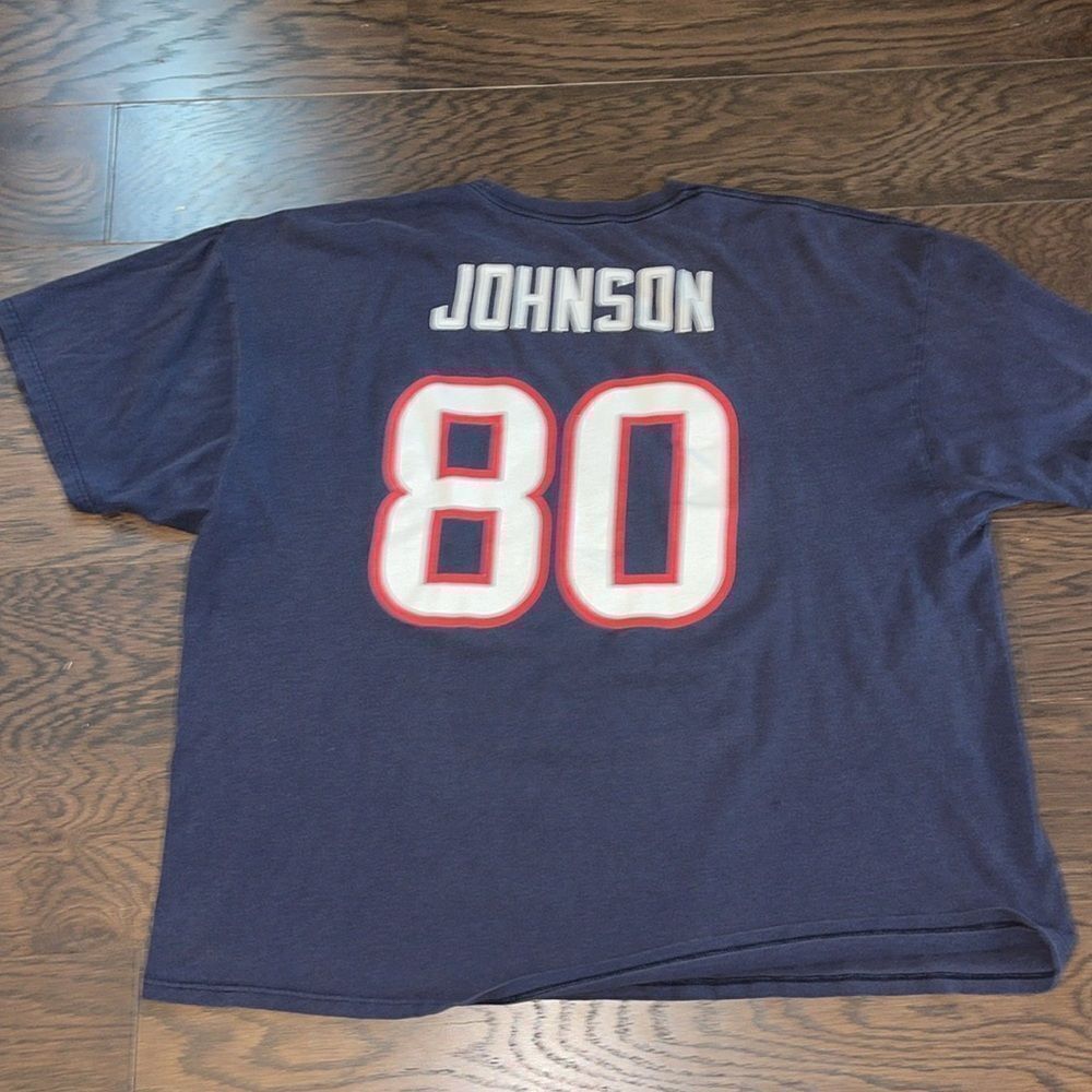 Vintage used Houston Texans Johnson worn nfl jersey t shirt 3XL retro style